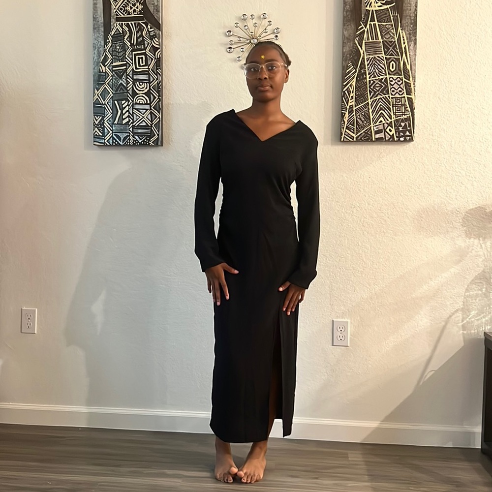 Black Long Dress New M Zara
